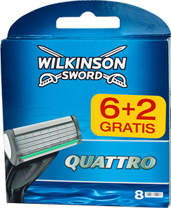 Wilkinson Quattro wkłady 6 + 2 gratis