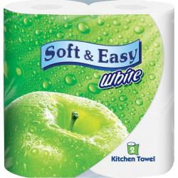 Soft & Easy ręcznik papierowy 2-warstwowy 2 sztuki White