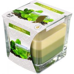 BISPOL świeca zapachowa trójkolorowa zielona herbata 1szt