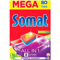 Somat All In One tabletki do zmywarek 80szt. Lemon & Lime