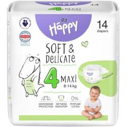 Bella Happy Soft & Delicate pieluszki Maxi 4 (8-14kg) 14 sztuk