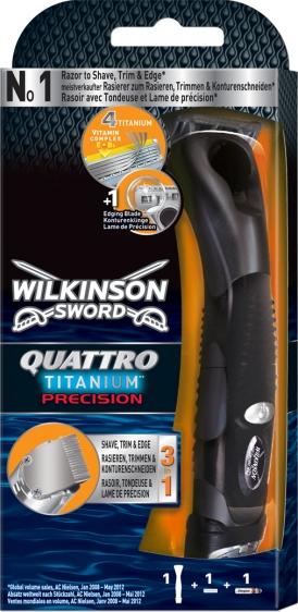 Wilkinson Quattro Titanium Precision maszynka + 1 wkład