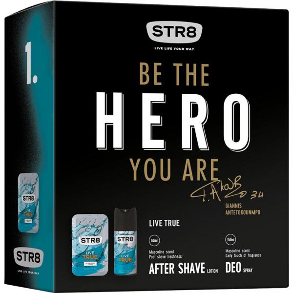 STR8 zestaw Live True woda po goleniu 50ml + dezodorant 150ml