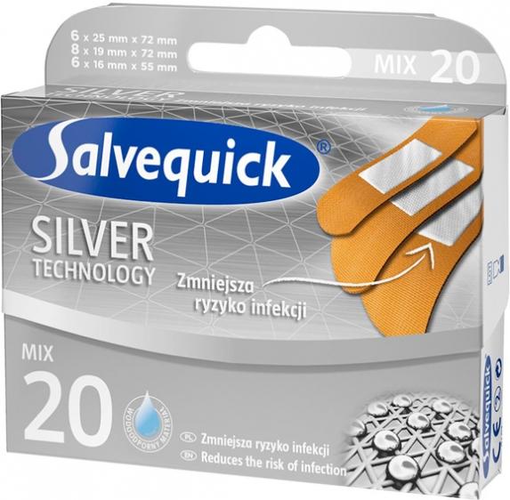 Salvequick Silver Technology 20szt plastry wodoodporne