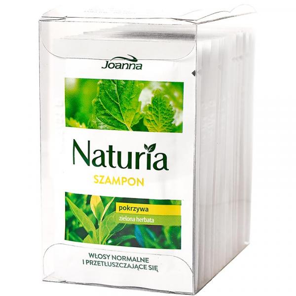 Joanna szampon Naturia 25 x 10ml z pokrzywą i zieloną herbatą - jednorazowa szamponetka