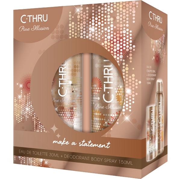 C-THRU zestaw Pure Illusion woda toaletowa 30ml + dezodorant 150ml