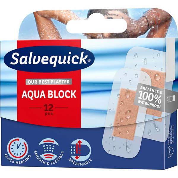 Salvequick Aqua Block 12szt plastry wodoodporne