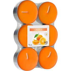 BISPOL świece zapachowe MAXI 6szt pomarańcza