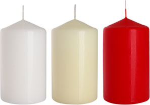 Bispol świeca walec 70/120 czerwona 1szt