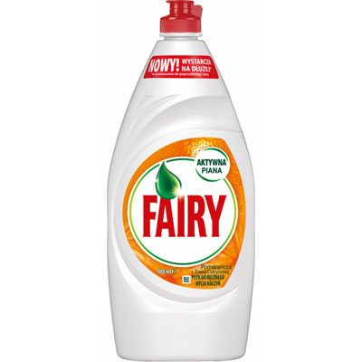 Fairy płyn do naczyń 900ml pomarańcza z trawą cytrynową