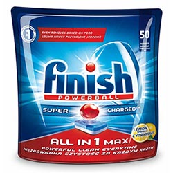 Finish All in 1 MAX tabletki do zmywarek 50 sztuk lemon