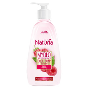 Joanna Naturia mydło w płynie z balsamem 500ml malina