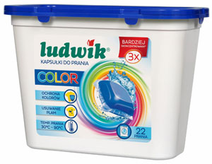 Ludwik kapsułki do prania Color 22 sztuki