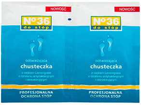 No 36 chusteczka odświeżająca do stóp 2x 6ml