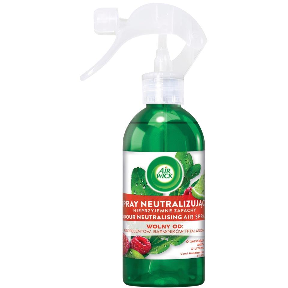 Air Wick spray neutralizujący przykre zapachy 237ml Orzeźwiające Maliny i Limonka Max Drogeria.pl