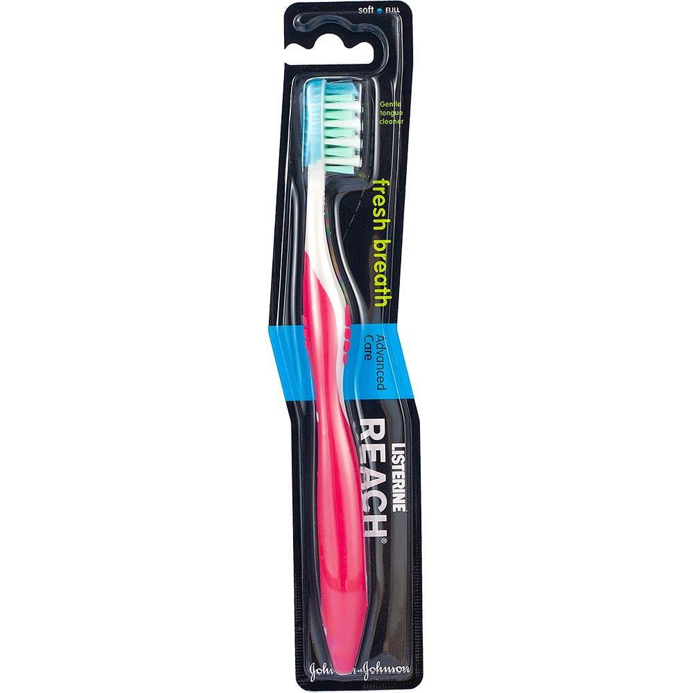 listerine reach toothbrush fresh breath firm
