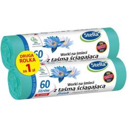 Stella worki Fresh z taśmą 60L/10szt.+1rolka za 1zł