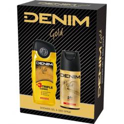 Denim zestaw Gold dezodorant 150ml + żel pod prysznic 250ml