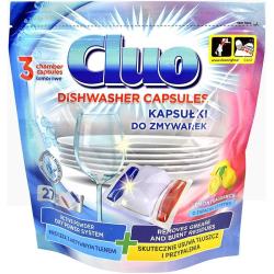 Cluo kapsułki do zmywarek trzykomorowe 27 szt. Cytryna