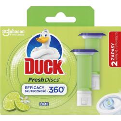 Duck Duo Fresh Discs żelowy krążek do WC Lime zapas 2 szt.