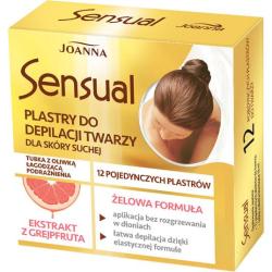 Joanna Sensual plastry do depilacji twarzy 12 sztuk skóra sucha