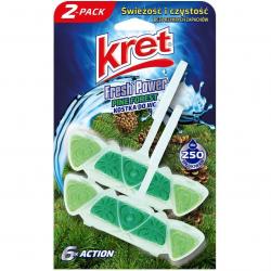 Kret Fresh Power kostka do toalet Pine Forest 2x40g