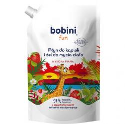 Bobini Fun płyn i żel do kąpieli zapas 500ml Truskawkowa Wyspa