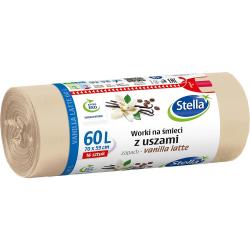Stella worki na śmieci 60L z uszami 16szt. Vanilla Latte
