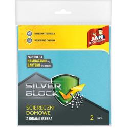 Jan Niezbędny Silver Block ściereczki domowe z jonami srebra 2 sztuki