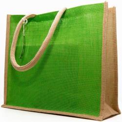 GAM torba ekologiczna z juty 40x35x15cm Zielona