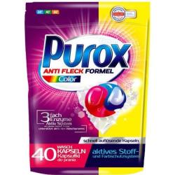 Purox żelowe kapsułki do prania 40 sztuk Kolor