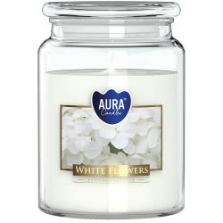 Bispol świeca zapachowa w słoiku Białe Kwiaty snd99-179 duża