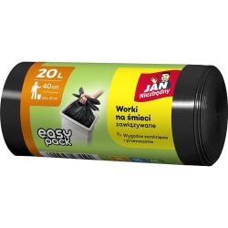 Jan Niezbędny zawiązywane worki 20L 40 szt. Easy Pack HDPE