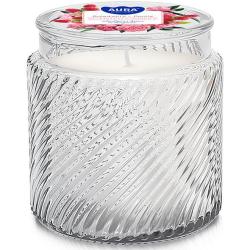 Bispol świeca zapachowa w szkle AC-001-372 Malina-Piwonia