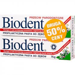 Biodent pasta do zębów przeciw paradontozie 75g + druga 50% ceny