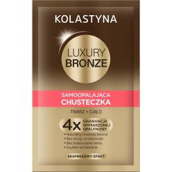 Kolastyna Luxury Bronze chusteczka samoopalająca do twarzy i ciała