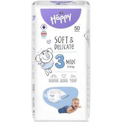 Bella Happy Soft & Delicate pieluchy 3 Midi (5-9kg) 50szt.