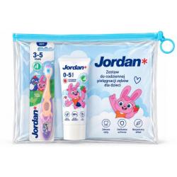 Jordan zestaw prezentowy dla dzieci (kosmetyczka+pasta+szczoteczka) 3-5 lat