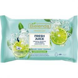 Bielenda Fresh Juice chusteczki do demakijażu 20 sztuk Limonka
