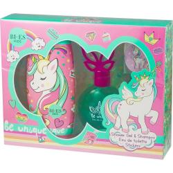 Bi-es Unicorn zestaw (żel pod prysznic+woda toaletowa+naklejka)