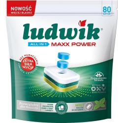 Ludwik All In One Maxx Power tabletki do zmywarek 80 sztuk Mięta