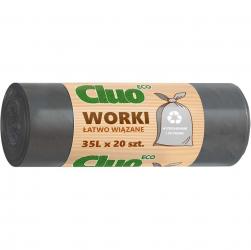 Cluo Eco worki na śmieci 35L/20szt łatwo wiązane szare