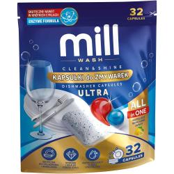 Mill Wash kapsułki do zmywarki 32szt. żelowe