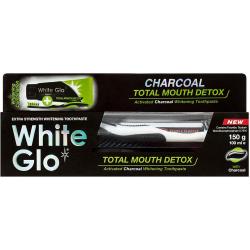White Glo pasta do zębów czarna 150g Total Mouth Detox+ szczoteczka