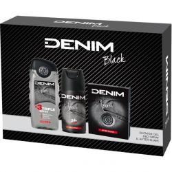 Denim zestaw Black woda po goleniu 100ml + dezodorant 150ml + żel pod prysznic 250ml