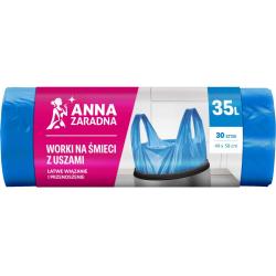 Anna Zaradna worki na śmieci T-shirt z uszami 35L/30szt. niebieskie