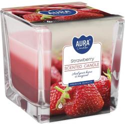 Bispol świeca zapachowa trójkolorowa snk80-73 Strawberry