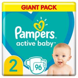 Pampers Active Baby pampersy 2 (4-8kg) 96szt.
