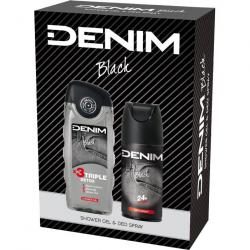 Denim zestaw Black dezodorant 150ml + żel pod prysznic 250ml