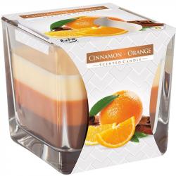 Bispol świeca zapachowa trójkolorowa snk80-159 Cinnamon & orange